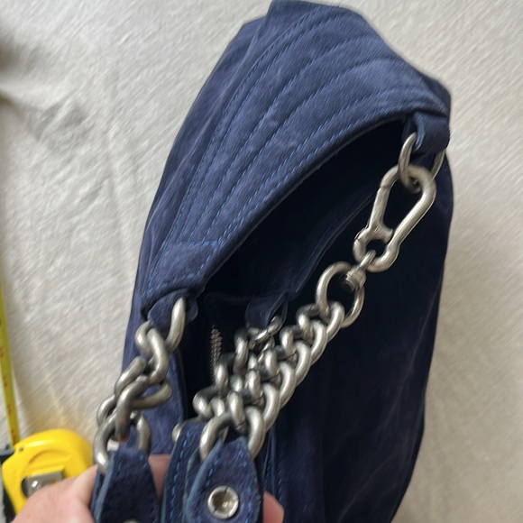 Free People NWTBBlue Suede Shopper Tote Crossbody Bag Elevate Day to Evening 🌈 - Picture 12 of 14